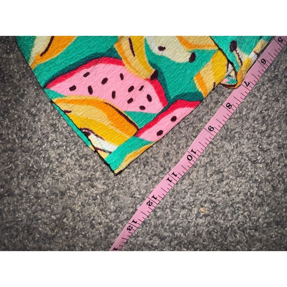 Old Navy Skort Kids Size L 10-12 Green Banana Watermelon‎ Ruffle Fruit Skirt